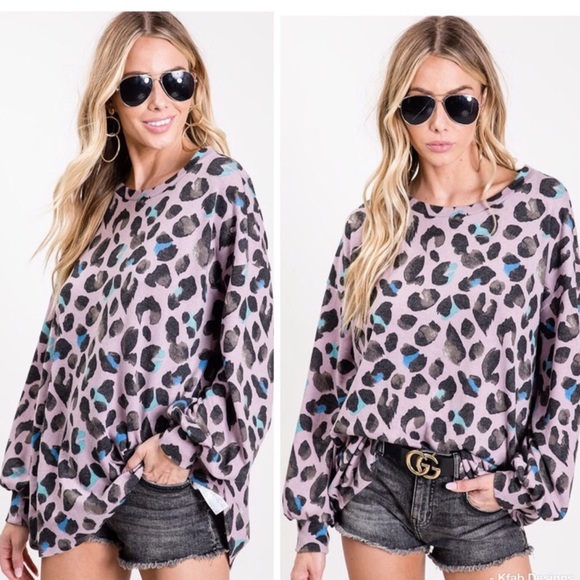 ✨JUST IN✨ SOFT TOUCH LEOPARD PRINT KNIT TOP - Picture 2 of 6